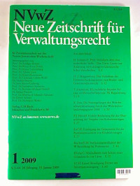 Neue+Zeitschrift+f%C3%BCr+Verwaltungsrecht+%28NVwZ%29+-+28.+Jg.+%2F+2009%2C+Heft+1+%28Einzelheft%29