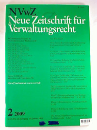 Neue+Zeitschrift+f%C3%BCr+Verwaltungsrecht+%28NVwZ%29+-+28.+Jg.+%2F+2009%2C+Heft+2+%28Einzelheft%29